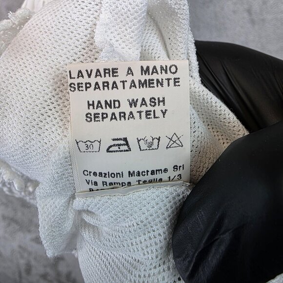 Temptation Positano Dress Womens Small White Alyssa Eyelet Lace Boho Made Italy - Picture 5 of 9